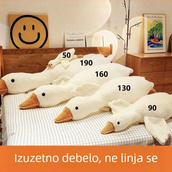 Velika bijela guska pliš jastučnica, plišana lutka za spavanje, mekana igračka za djevojčice