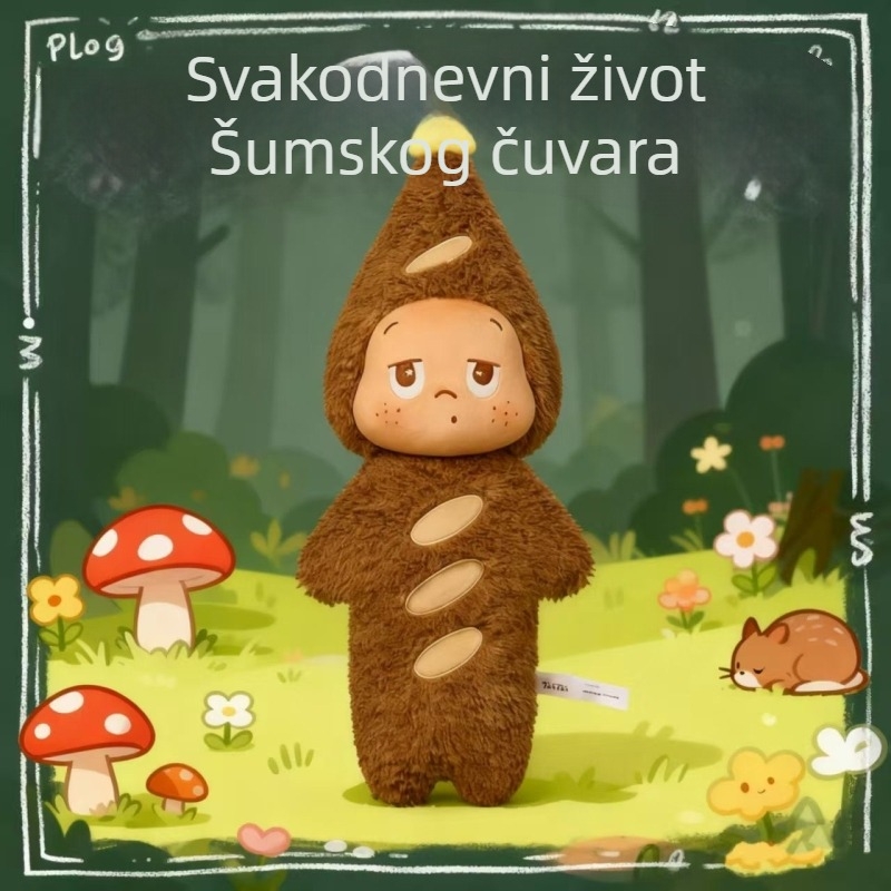 Novi stil plišani jastuk-igračica Bageta Zvjezdica, karikaturna umirujuća lutka za djecu za spavanje