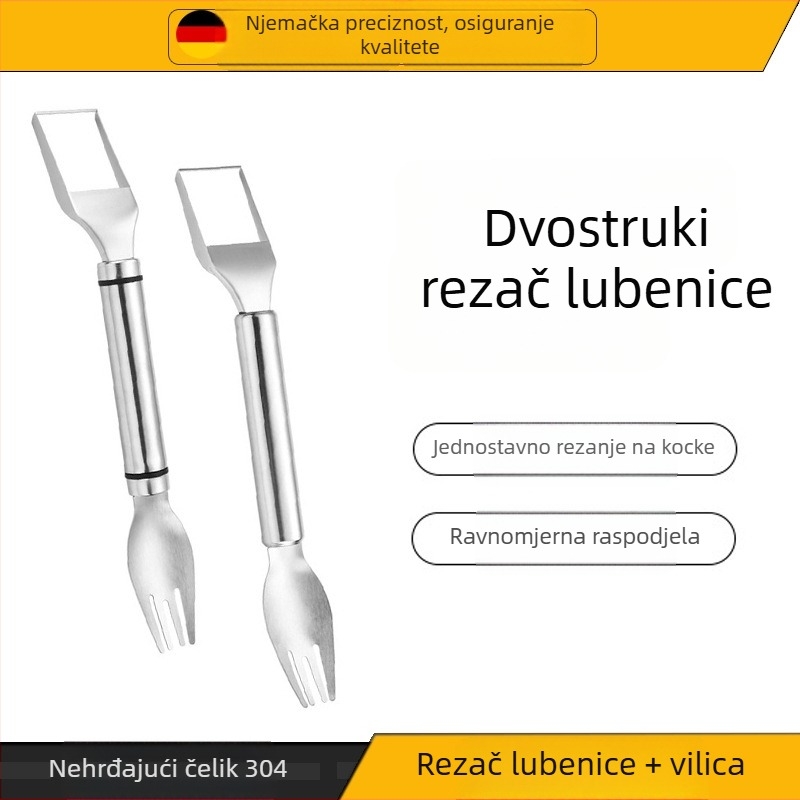 Nehrđajući čelični dvostruko namijenjeni rezač dinja i dijeljivač voća