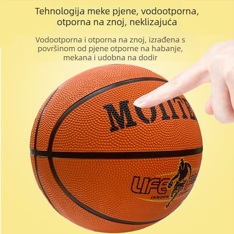 Gumena košarkaška lopta, veličine 7 i 5, otporna na habanje, za mladež — natjecanja i treninge, tisk logotipa moguć