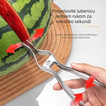 Nerđajući čelični alat za prepolovljenje dinje – djelitelj voća i klips za rezanje dinje