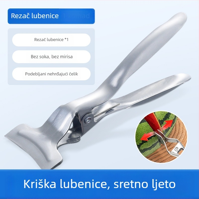 Nerđajući čelični alat za prepolovljenje dinje – djelitelj voća i klips za rezanje dinje
