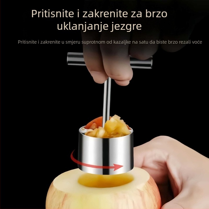 Ručni alat od nehrđajućeg čelika za izdvajanje jezgre voća za jabuke i kruške, djelitelj voća, kuhinjski alat