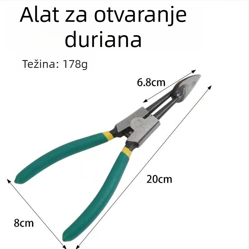Set noževa za durijan s otvaračem ljuske – čvrst skup alata za otvaranje durijana, klips, lopatica i ostali alati