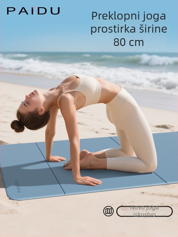 Proširena, šira i debela protuklizna joga podloga, otpornost na hladnoću, apsorpcija udara, 190×80 cm