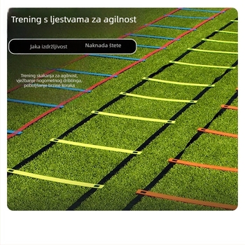 Set ljestvi za agilnost za trening koraka – brzinska ljestvica i konopna ljestvica za nogomet