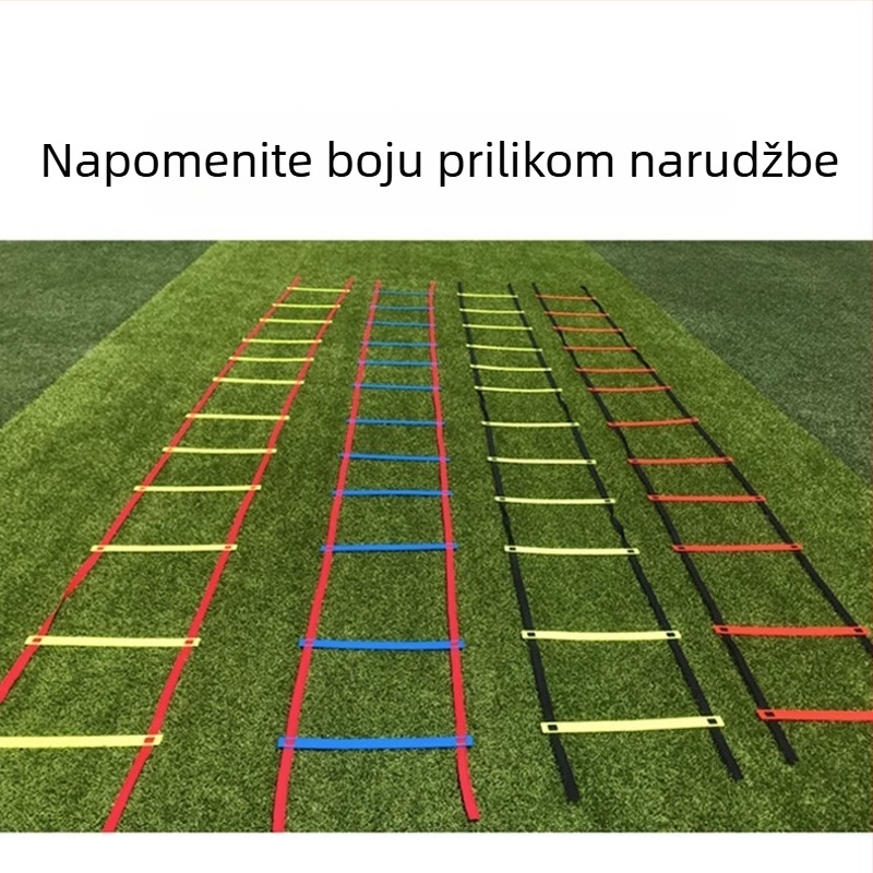Set ljestvi za agilnost za trening koraka – brzinska ljestvica i konopna ljestvica za nogomet