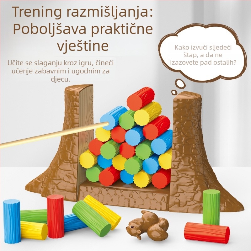 Stolna igra s temom vjeverice za djecu — roditeljsko-djeco interaktivna igra