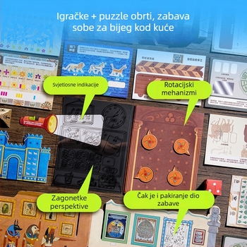 Bijeg iz muzeja: društvena igra s zagonetkama, Escape Room stil, zabavna za party, edukativna igra