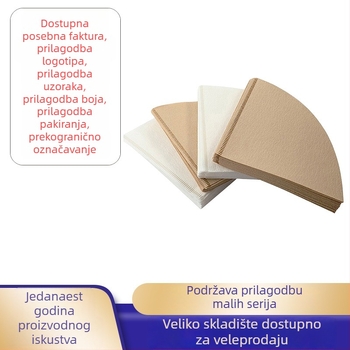Prilagodljiv papir za filtriranje kave za pour-over uz V60 šalicu