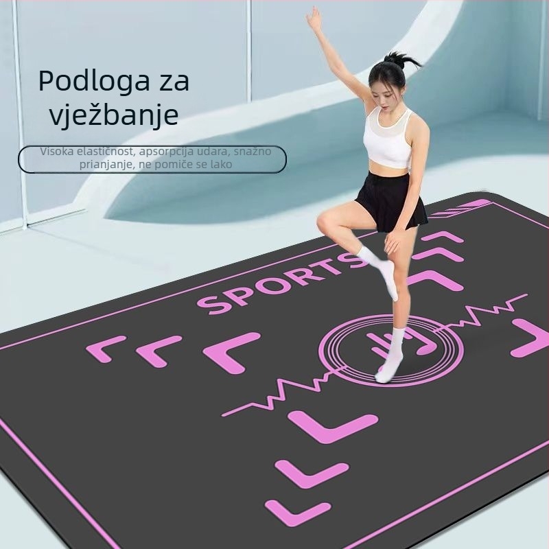Mat za indoor aerobik, ples i jogu – kućna upotreba, s zvučnom izolacijom i apsorpcijom udaraca za skakanje konopcem