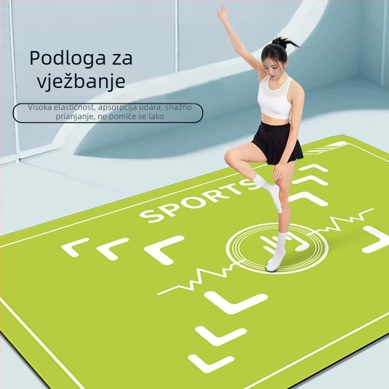 Mat za indoor aerobik, ples i jogu – kućna upotreba, s zvučnom izolacijom i apsorpcijom udaraca za skakanje konopcem