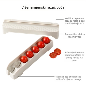 Kućni rezač za rajčice na polovice, rezač za zelenu grožđicu i višenamjenski dijelitelj voća