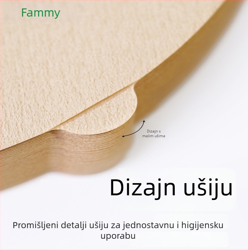 Filter za kavu u obliku slova V, ručno probušeni filter za V60, konični filter od drvene pulpe