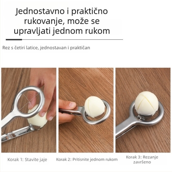Rezač za jaja od nehrđajućeg čelika 304 – višenamjenski kuhinjski alat