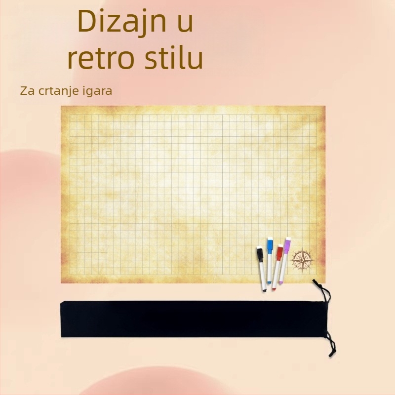Retro stil prazna mreža za crtanje i društvene igre