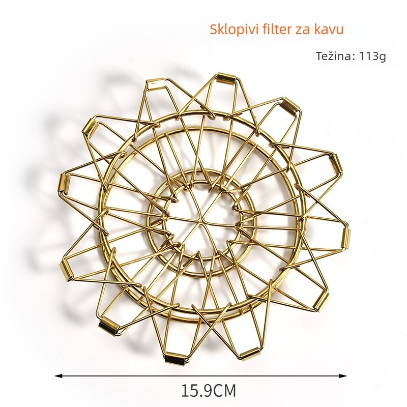 Kreativni sklopivi dripper za kavu od nehrđajućeg čelika 304