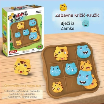 Edukativna društvena igra Tic-Tac-Toe s matrioškama — razvoj logičkog razmišljanja i interakcija roditelj-dijete