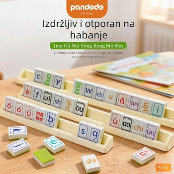 Pinyin Mahjong uz ravnalo, dječja igračka s abecedom, edukativna društvena igra za intelektualni razvoj, logika kineskog Pinyina, interakcija roditelj-dijete za djevojke