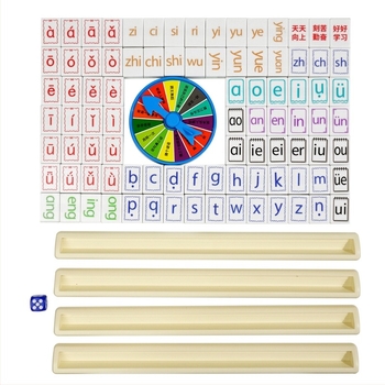 Pinyin Mahjong uz ravnalo, dječja igračka s abecedom, edukativna društvena igra za intelektualni razvoj, logika kineskog Pinyina, interakcija roditelj-dijete za djevojke
