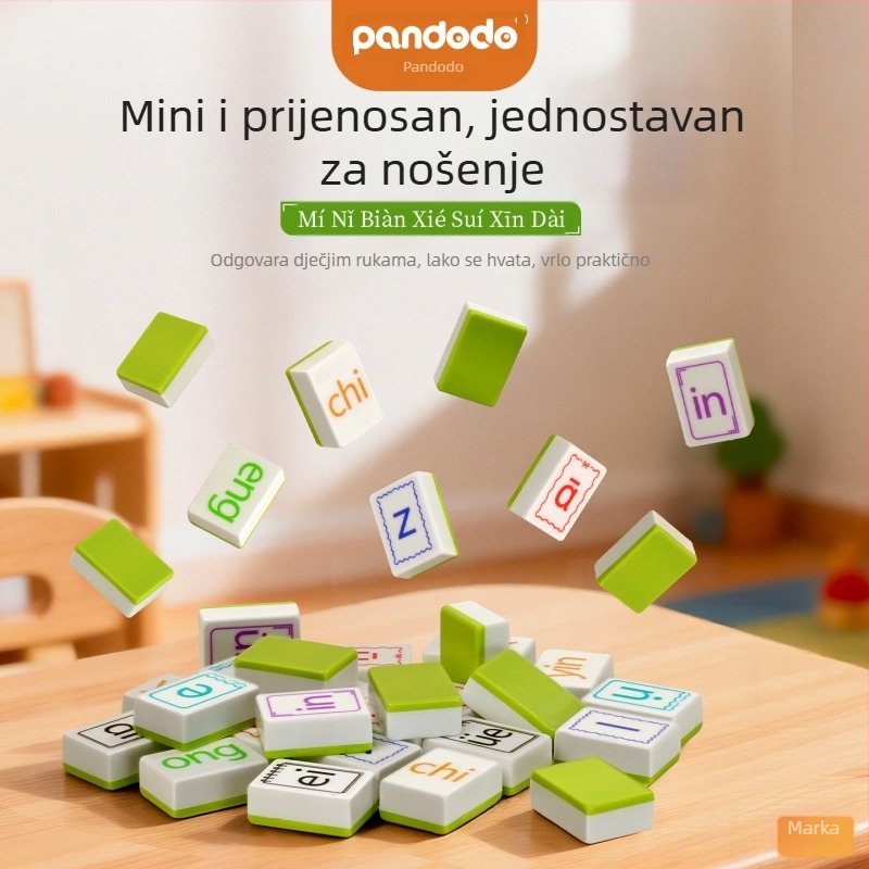 Pinyin Mahjong uz ravnalo, dječja igračka s abecedom, edukativna društvena igra za intelektualni razvoj, logika kineskog Pinyina, interakcija roditelj-dijete za djevojke