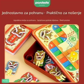 Dječja stolna igra s plesom lava i letnim šahom – interaktivna kartična borba za roditelje i djecu