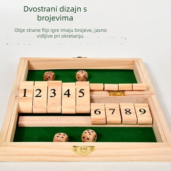 Drvena stolna igra s preklopnim pločicama — interaktivni puzzle za djecu i odrasle