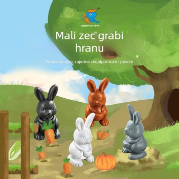 Družabna igra s Malim zekom koji krade hranu – za djecu i obitelj, razvoj memorije i logičkog razmišljanja.