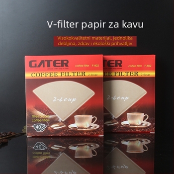 V60 kućni set za kafu s filter papirima, ručno pripremanje, konusni filter V01/V02, 2-4 šalice, kućna uporaba, drvo