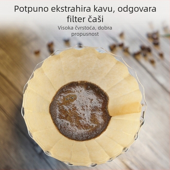 V60 kućni set za kafu s filter papirima, ručno pripremanje, konusni filter V01/V02, 2-4 šalice, kućna uporaba, drvo