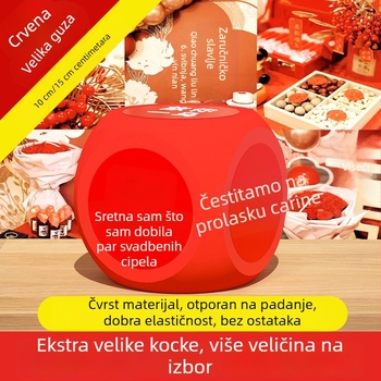 15 cm kocka za svadbene igre – rekvizit za šalu za mladoženju i družbu