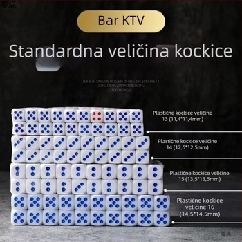 Šarene kocke za bar i noćne klubove – velike brojčane kocke za mahjong