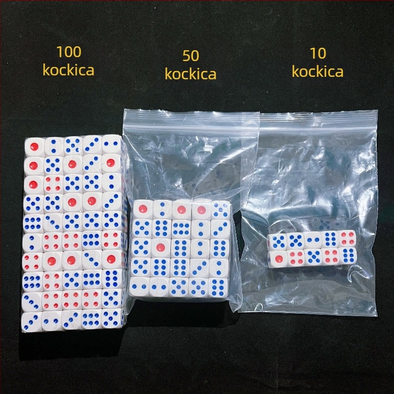 Šarene kocke za bar i noćne klubove – velike brojčane kocke za mahjong