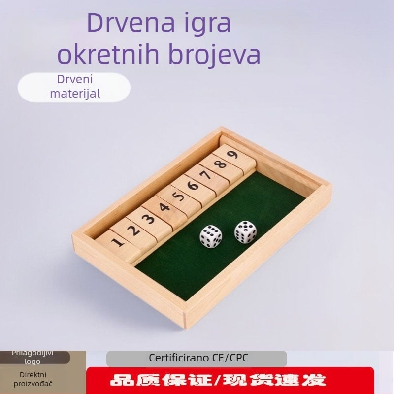 Drevna digitalna flip karta igra za party, karaoke bar i stolne igre uz piće