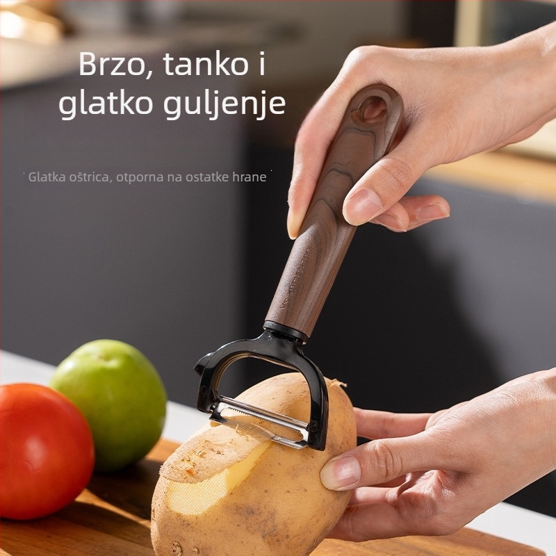 Nerđajući čelični oguljivač voća, nož za ananas i oguljivač jabuka – kuhinjski alat