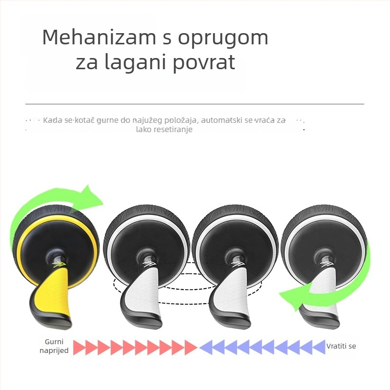 Prilagođeno automatsko kolut za trbušne mišiće za muškarce i žene, fitness kolut za abdomen, protuklizno