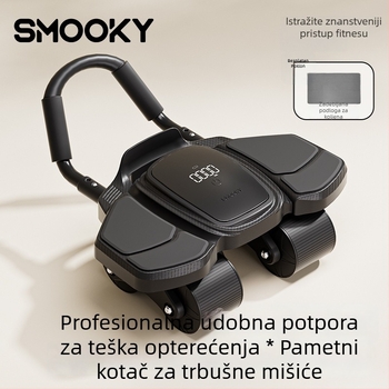 Četverokrilni kolut za trbušnjake s automatskim povratkom, trening trbušnih mišića, kućna upotreba