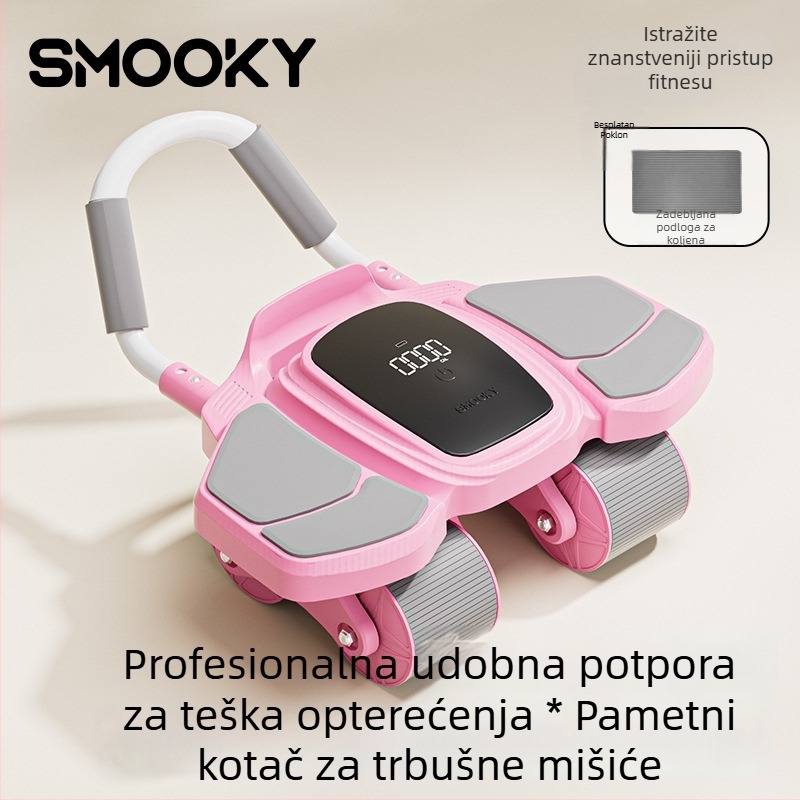 Četverokrilni kolut za trbušnjake s automatskim povratkom, trening trbušnih mišića, kućna upotreba