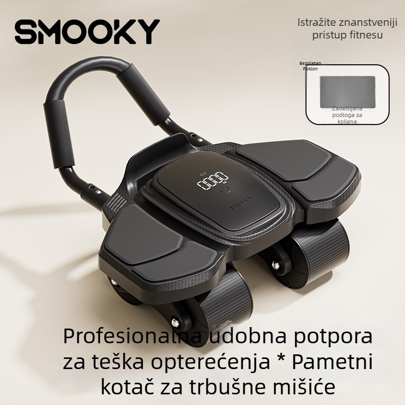 Četverokrilni kolut za trbušnjake s automatskim povratkom, trening trbušnih mišića, kućna upotreba