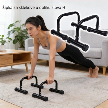 Stalak za sklekove od čelične cijevi, I-oblik dizajna, ruski stil, za unutarnje vježbanje