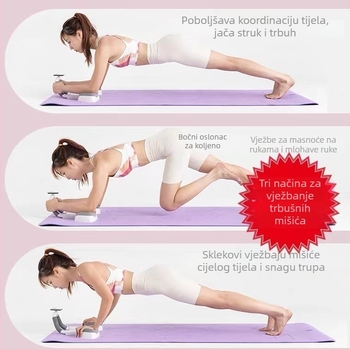 Xi Ai Trener za plank – kućni fitness uređaj, višenamjenska potporna ploča za trbušnjake i sklekove