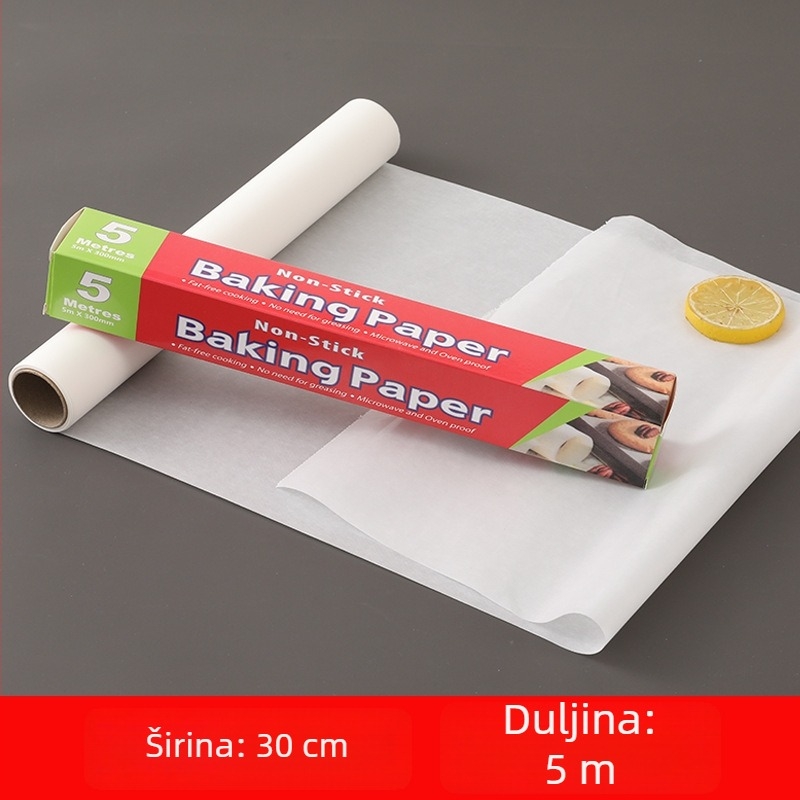 Dvostrano silikonski papir za pečenje – otporan na masnoću papir za pećnicu, za kolače i kekse