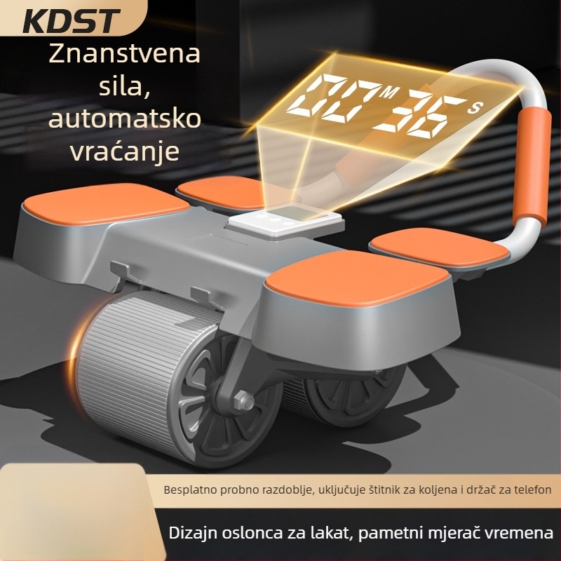 Četverostruki trbušni kolut s automatskim povratkom za vježbanje trbuha — kućni fitness valjak