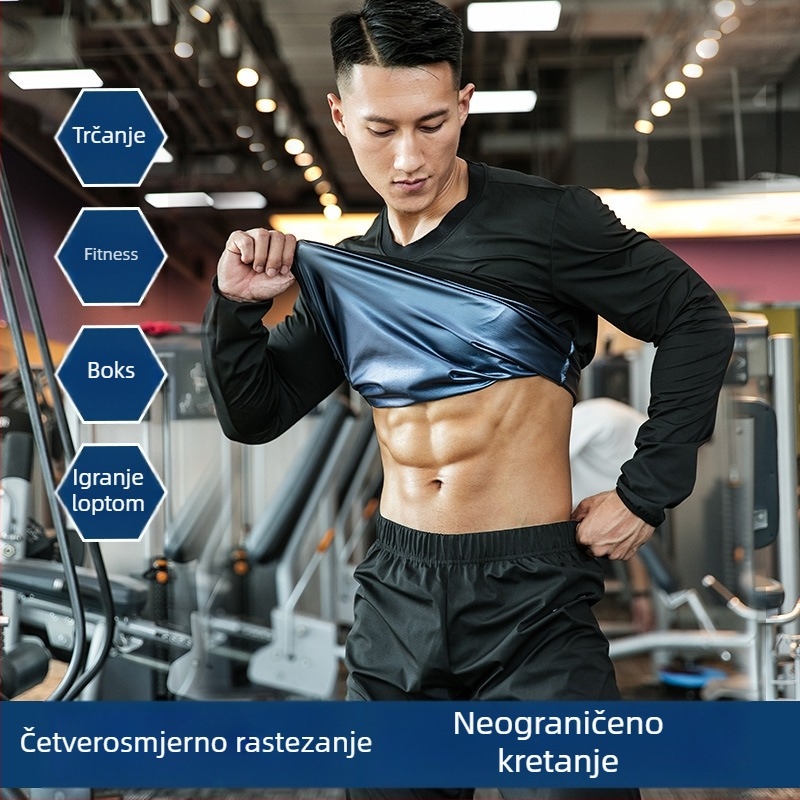 Muški sauna fitness set, dugi rukav, velika veličina