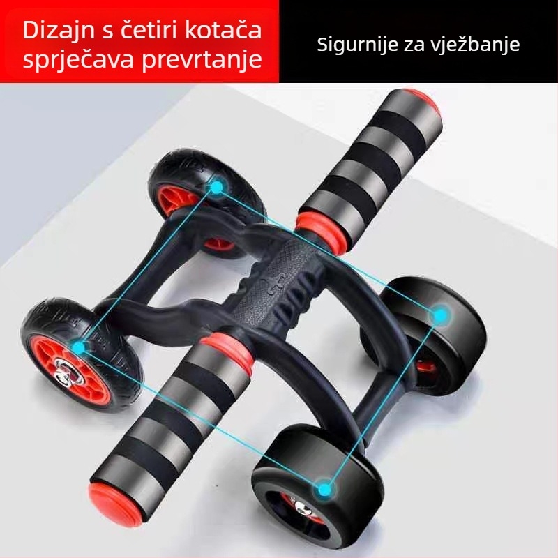 Ab wheel s četiri kotača za kućnu vježbu