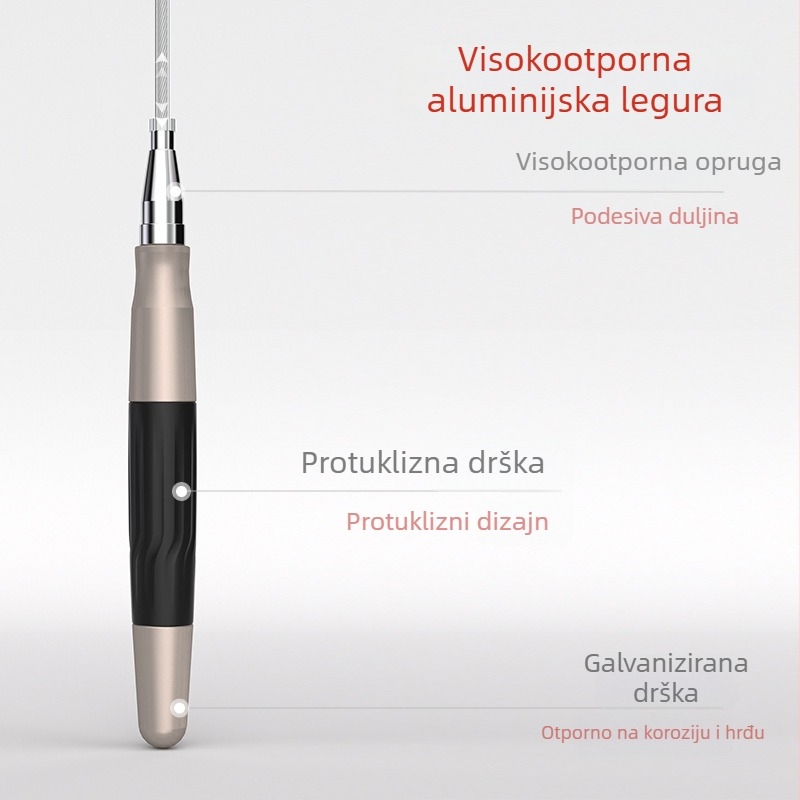 Uže za preskakanje od aluminijskog legura sa čeličnim žicom – fitness, trening s opterećenjem za odrasle i djecu