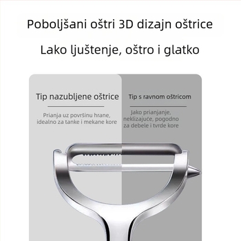 Oguljivač voća i povrća od nehrđajućeg čelika 304 – višenamjenski alat za guljenje jabuka