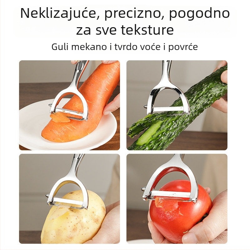 Oguljivač voća i povrća od nehrđajućeg čelika 304 – višenamjenski alat za guljenje jabuka