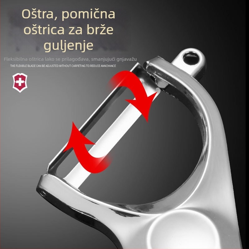 Švicarski nož za guljenje od nehrđajućeg čelika – višenamjenski kuhinjski alat za guljenje krumpira, jabuka i dinja