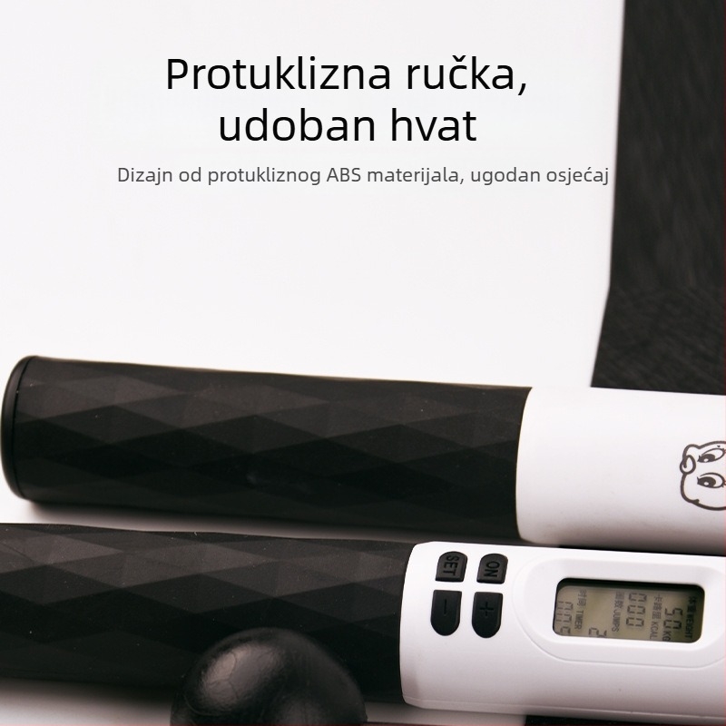 Gold Medal elektroničko švihadlo s LED zaslonom, ABS protuklizna ručka, čelično uže, duljina 2,8 m